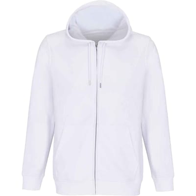 SOLS Calipso Full Zip Hoodie voor volwassenen (Wit)