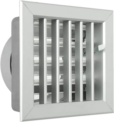 Aluminium Inbouwrooster voor Open Haarden en Ventilatie 160x150 mm