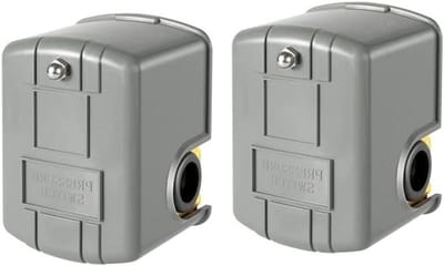 Waterdrukschakelaar - Pompschakelaar - Automatische Waterdruk - Instelbaar Bereik - 40-60 PSI - Grijs