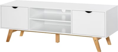 HOMCOM-TV-Schrank-Spanplatte, MDF-150L x 39B x 50H cm-Weiß
