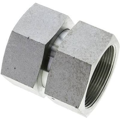 Rechte Verloopnippel G2'' Binnendraad Hoge Druk Staal  60° Conus  75bar Hydrauliek