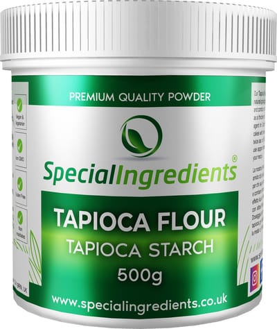 Tapiocameel - 500 g - Tapioca Meel - Natuurlijk Bindmiddel - Perfect voor Bubble Tea & Tapioca Parels - Glutenvrij & Neutrale Smaak - Ideaal voor Bakken & Sauzen - Moderne Gastronomie - Moleculair Koken - Hersluitbare Pot - Recycled Plastic