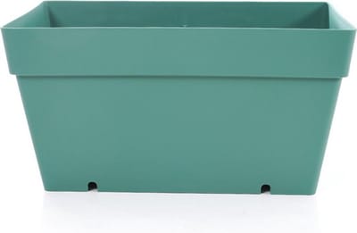 2st Elegante Mansion drainage Bloembak groen kruidenbak 30x17 cm plantenbak bloempotten rechthoek