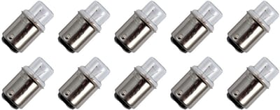 Signaallamp Ba15d 24V 3W - 125 mAh - 10 stuks - T14 Gloeilamp Ø14mm - 30mm - 2500K - Dimbaar