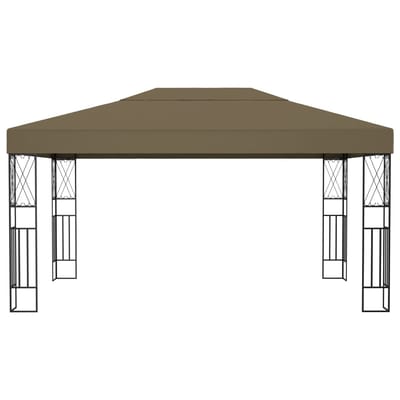 vidaXL - Prieel - 3x4 - m - stof - taupe