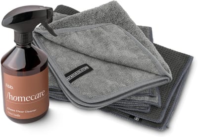 Fibb® Microvezel Raamdoeken Set met Glasreiniger Spray – Ramen Wassen Zonder Strepen – Glasdoeken Pluisvrij & Krasvrij