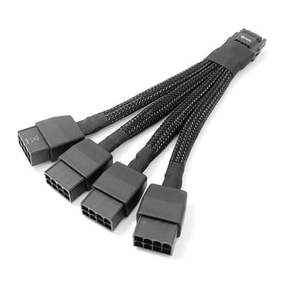 Dailygoods- Voedingskabel 16AWG 4x 8pins - C13 Kabel - Compatibel met RTX4070/RTX4090/RTX4080 - 12VHPWR 16pins - 15 cm - Veilig verpakt - Voedingskabels