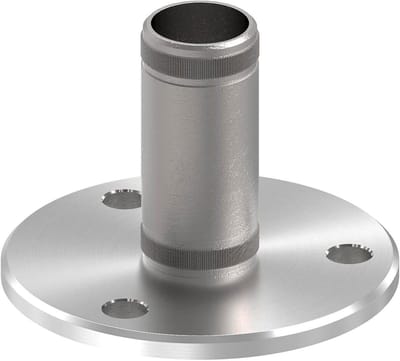 Muur- en vloeranker - Roestvrij staal - Bevestiging buizen - V2A materiaal - 337mm buis - Zilverkleurig