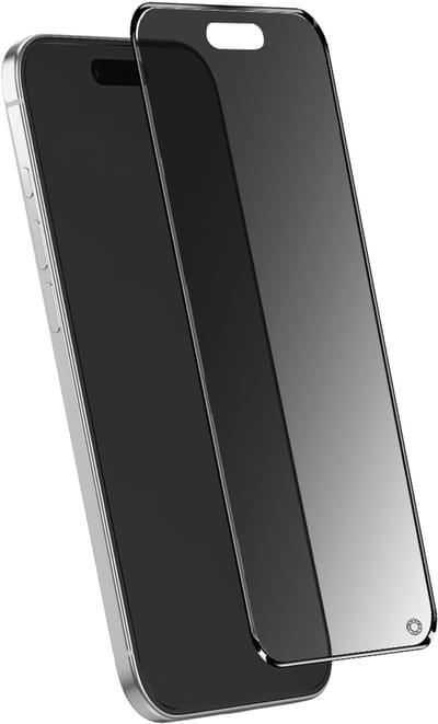 Force Case, Screenprotector geschikt voor iPhone Air - 2.5D Organic Glass & Privacy Filter, Transparant zwart