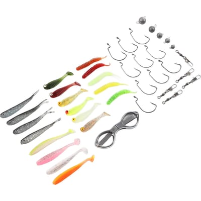 Kit de 42 leurres de pêche Incisifs Réalistes Leurres Professionnels Appâts Ensemble d'accessoires pour la pêche en extérieur gray