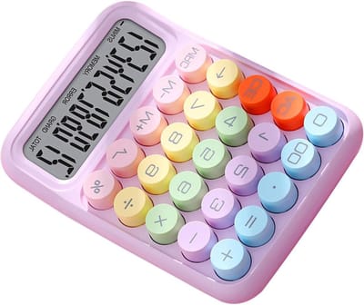 Rekenmachine Toetsenbord - Desktop Calculator - Efficiënt Rekenen - Mechanisch Ontwerp - 18 x 13 x 4 cm - Kleurrijk