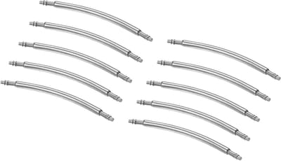 10 Stuks Gebogen Veerpennen 24 mm voor Armband Reparatie - Roestvrij Staal, Dubbele Flens, 1,5 mm Diameter