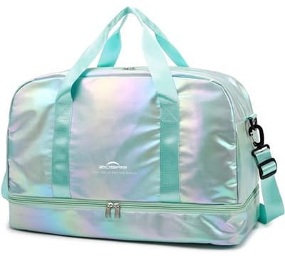 Sporttas voor dames 40 liter - Glittersporttas met schoenenvak en nat vak - Ideaal voor gym, sport & weekenduitjes