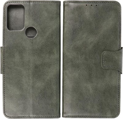 BestCases -  Motorola Moto G50 Hoesje - Motorola Moto G50 Bookcase Telefoonhoesje - Motorola Moto G50 Kaarthouder Portemonnee Hoesje - Kunstleer - Donker Groen