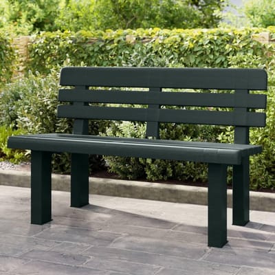 Tuinbank - Buitenbank - Ontspannen in de tuin - Stabiel polypropyleen - 110 cm breed - Groen