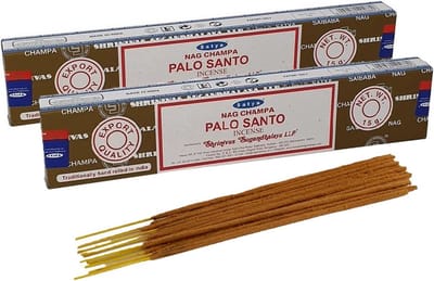 Satya Nag Champa wierrook stokjes Palo Santo geur - 30x - Lichaam in balans - Meditatie - staafjes van 21 cm