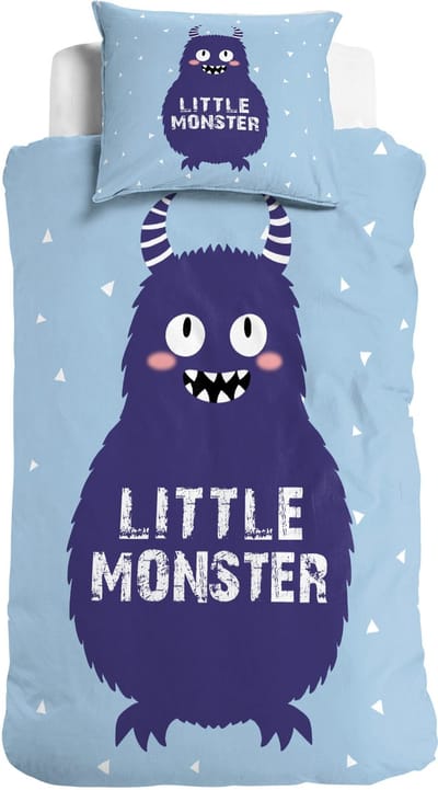 Sleeptime Monster Kinderdekbedovertrek - Dekbedovertrek - 140x200/220 + 1x kussensloop 60x70 - Eenpersoons - Blauw