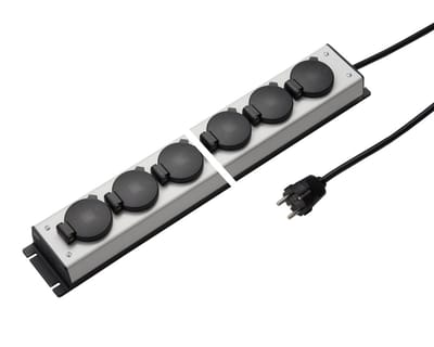 Martin Kaiser Power Outlet Strip 6-Weg Scharnierende Afdekking Zonder Schakelaar Kabel (Europese Stekkerdoos) - 1059ZL6L-SW15