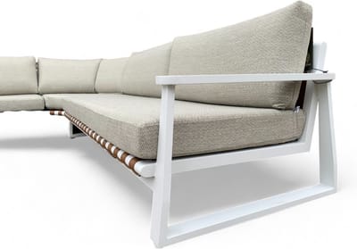 Loungeset / Hoekset Molvena | Aluminium Frame Wit