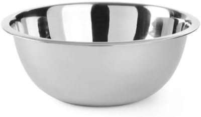 Famanu – Beslagkom - vaatwasmachinebestendig - mengkom - keukenkom - keukenschaal - serveerkom - slakom - 3 -3L - ø259x(H)92mm - roestvast staal - verchroo