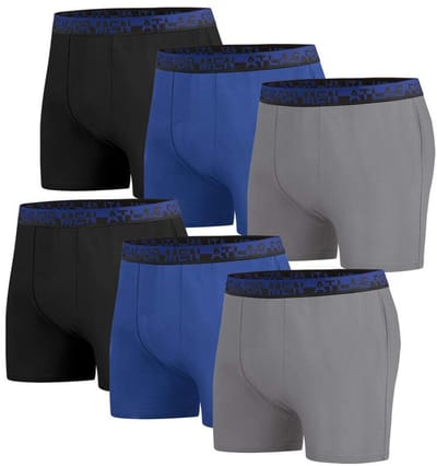 ATLAS FOR MEN - Set van 6 comfortabele boxershorts - Heren - Verkrijgbaar in grote maten - M