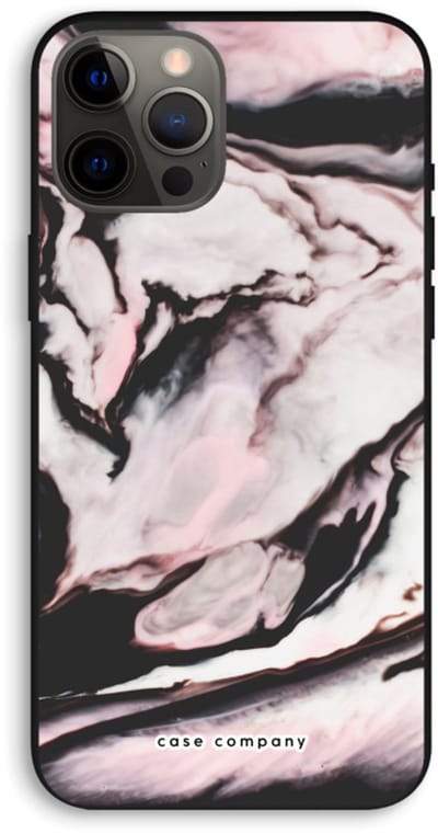 Case Company® - Hoesje geschikt voor iPhone 12 Pro Max hoesje - Roze stroom - Biologisch Afbreekbaar Telefoonhoesje - Bescherming alle Kanten en Schermrand