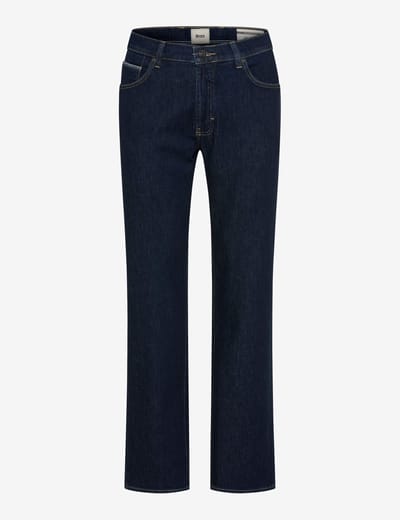 Brax Heren Jeans  Style CLINT BLUE NIGHT USED, denim donkerblauw, maat 33/32