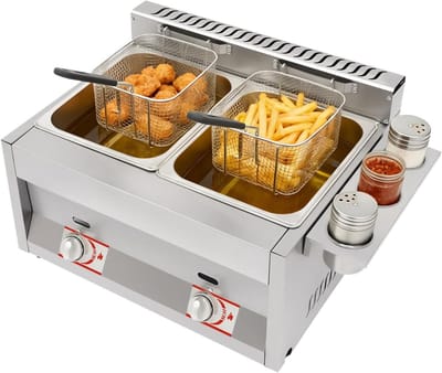 Friteuse - Frituurpan - Lekker Eten - Compact Formaat - 2 Liter - Zilver