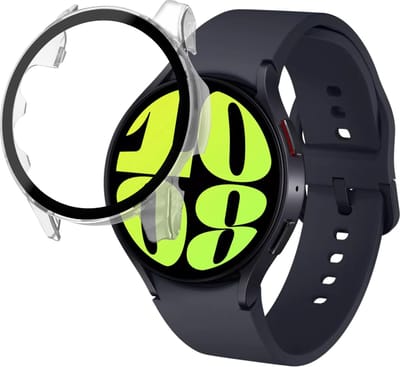 Hoesje voor Samsung Galaxy Watch 6 (44mm) - Harde beschermhoes transparant scherm gehard glas