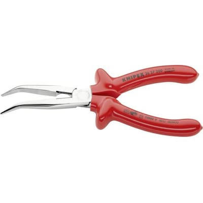 Knipex 26 27 200 Platte rondbektang VDE 40° gebogen Vanadium elektrostaal 200 mm