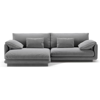 4-zits hoekbank Torino links velvet | Micadoni