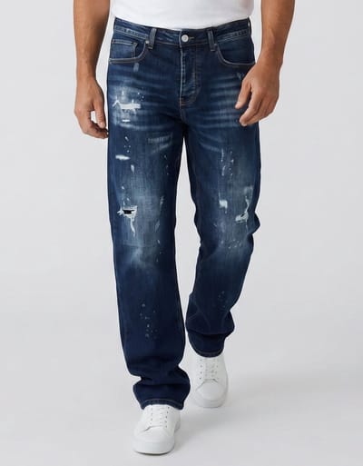 Baggy Jeans Heren - Oversized Jeans - Spijkerbroek Heren Volwassenen -JC8138B- Blauw