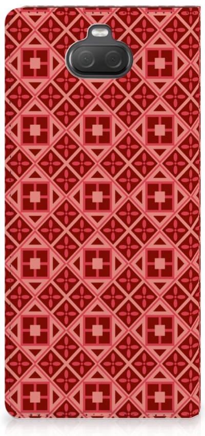 Sony Xperia 10 Plus Hoesje met Magneet Batik Rood