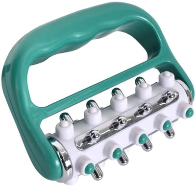 Ynkkvre - Massageroller - Massage Apparaat - Lichaams Massage Roller - 1 stuk - Met handvat - Voor nek, rug, benen en voeten - Diepe weefselmassage - Vermindert cellulite - Draagbaar