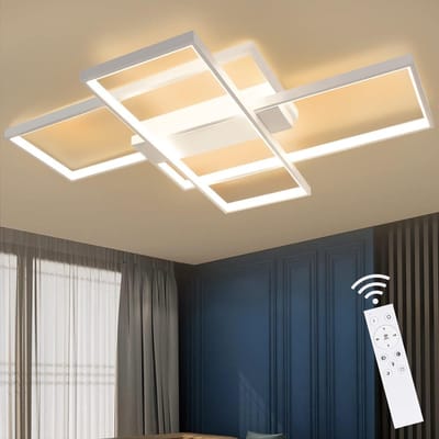 NETTLIFE Plafondlamp LED – wit – rechthoekig - 3-lichts – Metaal – 88 W – 3000–6000 K Dimbaar - Moderne Plafondverlichting – voor Woonkamer | Slaapkamer | Eetkamer – 100cm