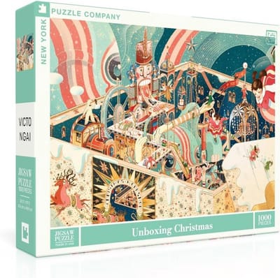 1000 Stuks Puzzel 'Unboxing Kerstmis' - Familie Legpuzzel met Magische Kerstscène