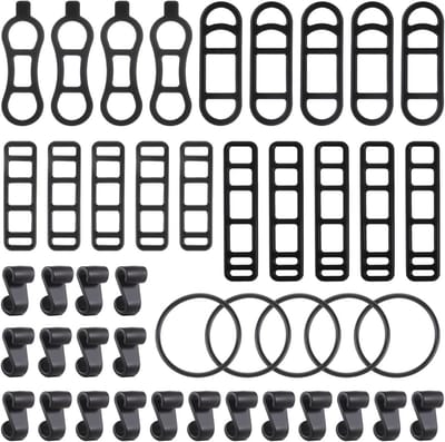 25 Stuks Fietsverlichting Bevestigingsbandjes - Universele Silicone Elastiek voor Lampen en Accessoires