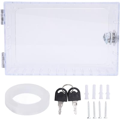 Transparante Thermostaat Afsluitdoos Cover met Sleutel Thermostaat Beschermer Past op Thermostaten 6.1x3.95x2in Of Kleiner