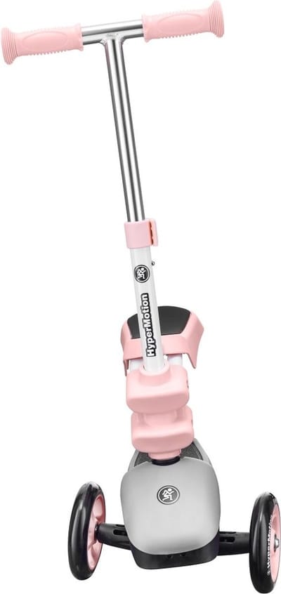 Hypermotion step roze loopfiets scooter kinderfiets voor meisjes baby driewieler met kinderstep meisje 3 wielen kinder micro fiets loopfietsen meisjes stepjes kinderfietsen babyfiets loopscooter loopfietsje kinderscooter zadel zitje zitting