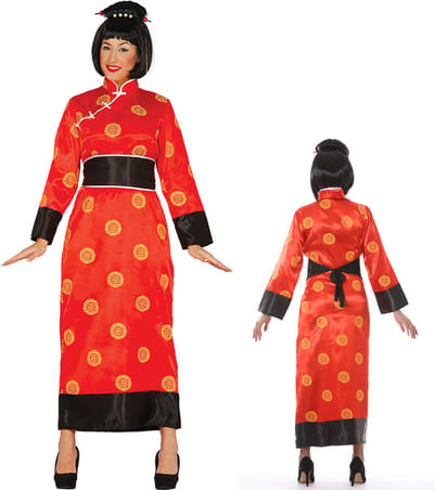 Fiestas Guirca - Kostuum Chinese vrouw M (38-40) - Carnavalskleding - Carnaval - carnavalskleding 2027 - Carnaval kostuum