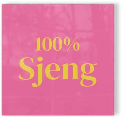 Tegeltje Maastricht 100% Sjeng - roze geel - tegeltje stad - tegeltje met tekst