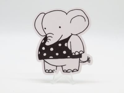 Schattige Olifant Sticker - Dieren in het Dagelijks Leven | Vera's Arts & Dice | Schattige Stickers - Handgemaakte Stickers - Journaling - Bullet Journal - Scrapbooking - Leuke Stickers - Laptop Sticker - Telefoon Sticker