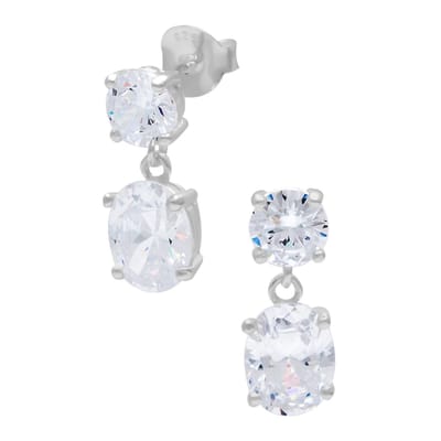 WeLoveSilver - oorstekers - sterling zilver - dubbele kristal