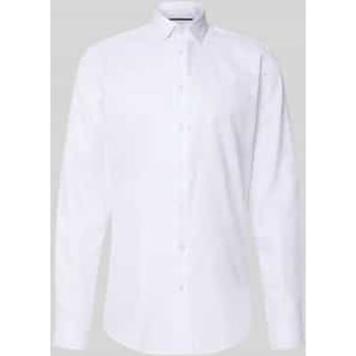 slim fit zakelijk hemd met kentkraag
