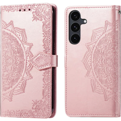 imoshion Hoesje - Geschikt voor Samsung Galaxy S26 FE - Mandala Bookcase - Rose Gold