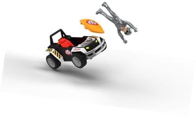 Bandai - Stuntman Stu - Crash Buggy - Stunt Toy - Stuntfiguur Inbegrepen - Crash Game met Pull-Bottom Vehicle - Speelgoed voor kinderen van 4+ - COSS8373