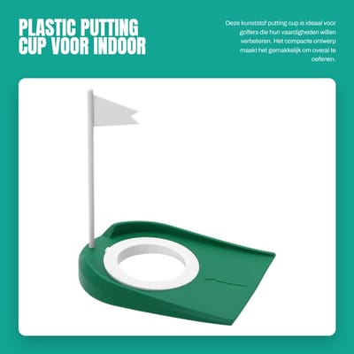 Dailygoods- Putting Cup Kunststof - Putter Cup - Indoor Putting - Golfputbeker - Putt Returner - Verbeter Nauwkeurigheid