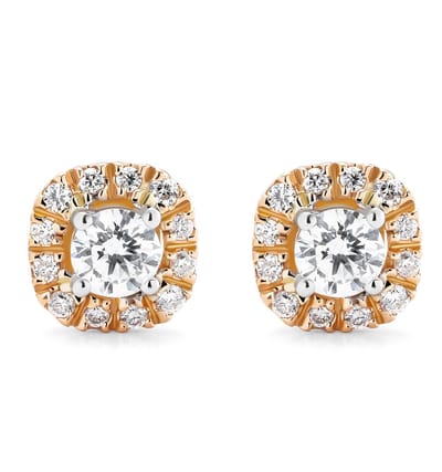 Orphelia OD-5028/1 - Oorstekers - 18 Karaat Goud Bicolor / Diamant 0.36 ct - 7 mm