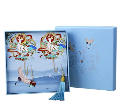 Dailygoods- Boekenleggers 2 Stuks - Vintage Bladwijzers - Metalen Boekenlegger - Gouden Kwasten - Geschenkdoos - Voor Dames/Kinderen - Bladwijzer