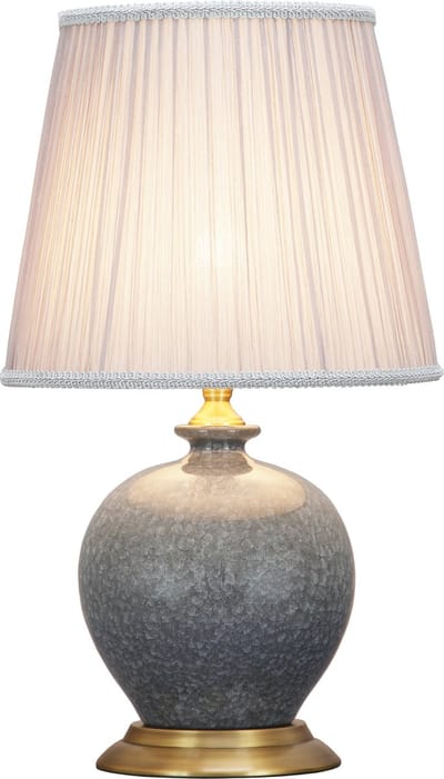 Fine Asianliving Oosterse Tafellamp Porselein Craquelle Grijs